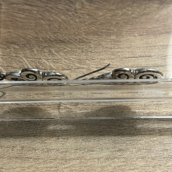 Brighton Silver Swirl Earrings EUC - Picture 5 of 5